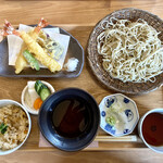 茶房 庭テラス - 料理写真:蕎麦天ぷら定食