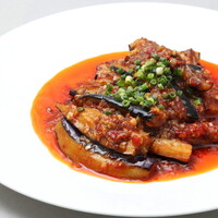 ナスと唐辛子ピクルス炒め