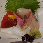 三徳庵 - 向附 季節の鮮魚四種盛り