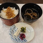 三徳庵 - 御飯・留椀・香物