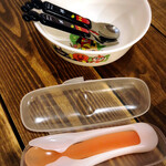 地球の中華そば - 我が子のために用意して頂いた(お気遣い感謝！)