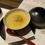 meiekikoshitsuwashokuichizen - 茶碗蒸し　ミシュラン　A5伊予牛×鮨懐石コース¥12.000(税込)