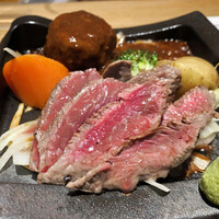 肉寿司 肉和食 KINTAN コレド室町 - 赤身ランプと牛舌バーグのＷ御膳