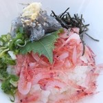 せきの - 駿河丼。生桜海老と生しらすは最高