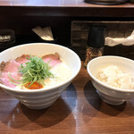 中華蕎麦 葛 - 出し蕎麦 上と金の胚芽ご飯 小