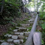 中房温泉 - 白滝の湯へ向かう階段