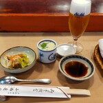 Koumezushi - （2021.4初頭）ランチビール＆ランチ小鉢