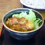 手打そば くぼた - ミニ丼ミニそばセット（本日のミニ丼とぶっかけまたはかけそばのセット）本日のミニ丼（ロールキャベツのトマト煮）