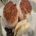 Grilled Onigiri with Ishiru soy sauce