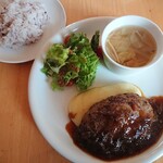 カフェモ・ルタオ - 旨味たっぷりアニバーサリーハンバーグプレート　1,430円　2020/08