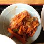 燈台下焼肉センター - 焼肉定食 １２００円 キムチ