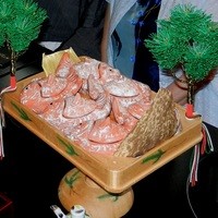 京都 吉兆 名古屋店 - お赤飯の入っためで鯛！
