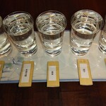 Edomae Tenpura Tendou - 日本酒東京産5種飲み比べ