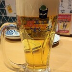 鮨・酒・肴 杉玉 - 生ビールはプレミアム・モルツ499円(税抜き:以下同)