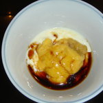 ほねラボラトリー - 汲上げ湯葉に海胆（ﾊﾞﾙｻﾐｺ酢とｶﾗﾒﾙ）