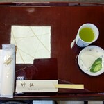 竹江 - 鰻重が来る前のお盆