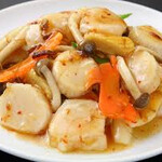 横浜中華街 四川麻婆 - ホタテのXO醤炒