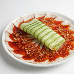 横浜中華街 四川麻婆 - 豚バラ肉のニンニクソースかけ