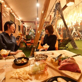 Looks great on SNS ◎We have a wide selection of menus that will make you feel like you are camping.