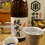 串カツの中村屋 - 熱燗１合（ときわ盛　純米酒）