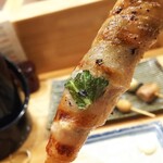 焼き鳥 ばかちん - 豚エビ巻