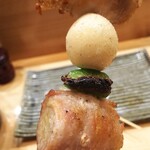 焼き鳥 ばかちん - えのき巻