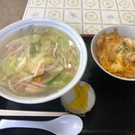 萬瀬食堂 - Bセットタンメンミニ親子丼