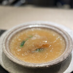 蓮心 - フカヒレ、チヂミほうれん草、雉の白湯スープ