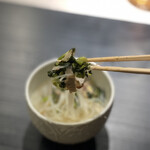 蓮心 - 野沢菜と鴨の汁ビーフン