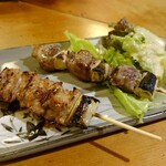 野路菊 - せせり串、カモねぎ