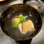 津の守坂 小柴 - お椀　甘鯛、卵豆腐、蕨