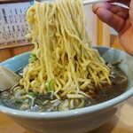 Maru Tetsu Nidaime - なみおか大盛 太麺 ねぎ増し 麺リフト