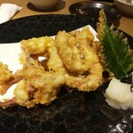 クラフト生ビール6種 やきとり 魚市場元仲買のお店 Tsubomina - イカゲソ天