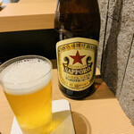 おみ乃 - ・瓶ビール 中瓶 サッポロラガー 赤星