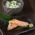 Ochazuke（boiled rice with tea）(grilled salmon/mentaiko)