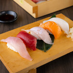 Five pieces of nigiri Sushi