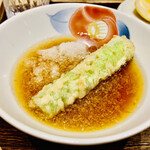 日本橋 蕎ノ字 - ☆島田産のアスパラガスは甘くてみずみずしい。