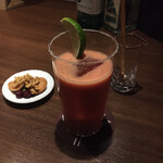 バー ゴヤ - トマトのブラッディーメアリー　タイミングによってトマトの味が違うから、今日のは青い感じでさっぱりおいしかった！