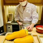 日本橋 蕎ノ字 - ◎三島人参は糖度が高く、果物みないた甘さがある。