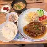 カフェ スマイル工房 - 日替わりランチ（和風ハンバーグ）