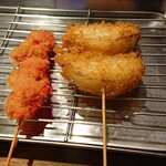 Yakitori Nishidaya - 玉ねぎ揚げ
                
                紅生姜揚げ
                
                野菜の揚げ物は普通おいしいはずだが……
                
                ねちゃっとしてる