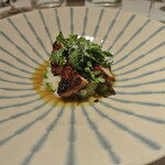 リストランテ カノフィーロ - 宮崎産地頭鶏のアローストシチリア産グリーンピースのリゾットを添えて