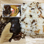 山菜長越 - 椎茸めし竹の皮弁当：850円（2012年9月）