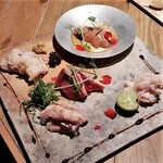 Sumibi Yakitori Torijin - お刺身5種盛り