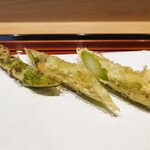 てんぷら 近藤 - グリーンアスパラガス