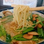 宝介 - クマさん中太縮れ麺はプリプリで間違いない美味しい