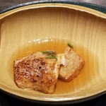 菅井 - 【焼き物】のどぐろ焼き浸し、里芋揚げ、よもぎ麩焼き