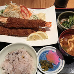 Kaisen Shuzou Roan - 特大海老フライ定食3尾@1080