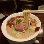 麺屋あごすけ - 期間限定　甘海老蝦醤麺（麺）