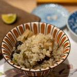 うを徳 - 2021.4 大原サザエ合馬筍奈良花山椒の炊き込みご飯